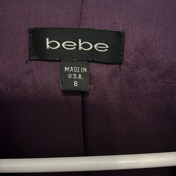 RARE! Never Worn! Gorgeous “Bebe” Vintage Purple Jacket/Coat! Size 8 runs small!